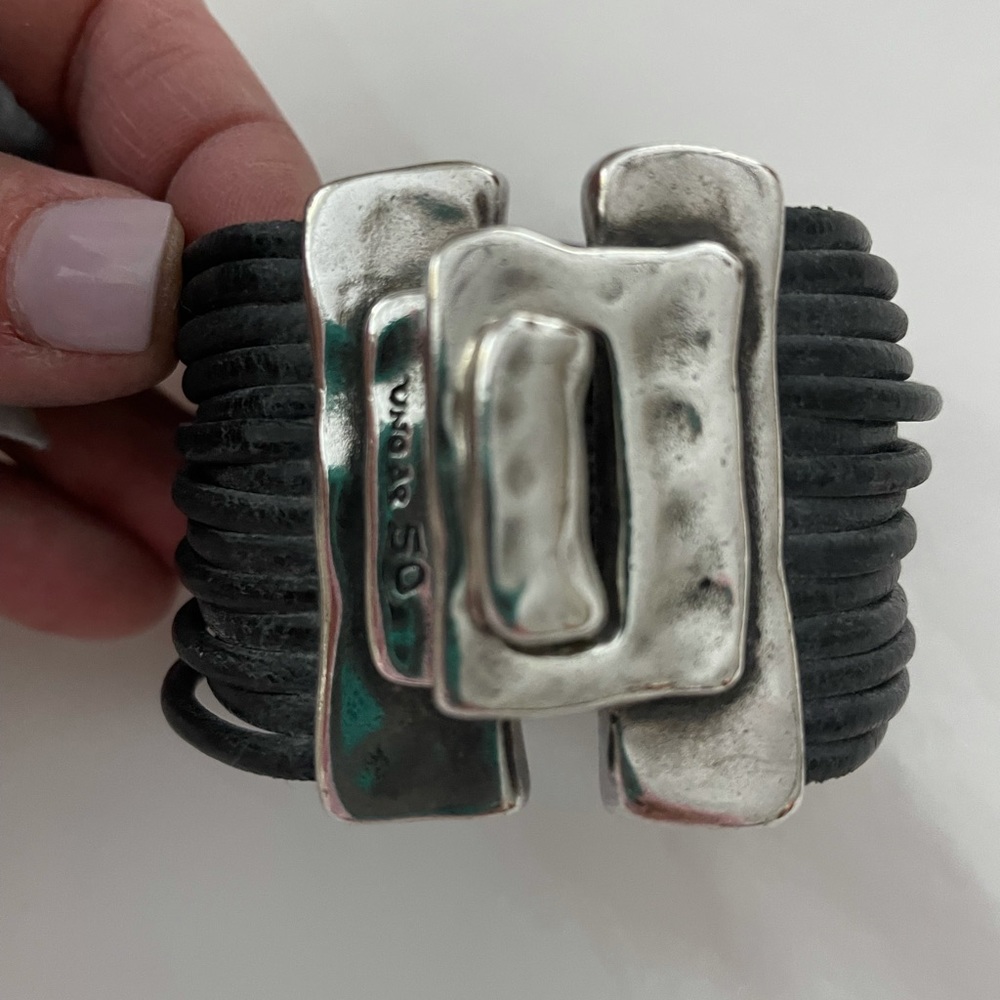 Uno de 50 Leather Cuff